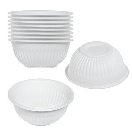 100 Pack 6oz Party Bowls Disposable Eco-Friendly and Sturdy Cornstarch Bowls - Compostable and Microwave Safe - Decodine