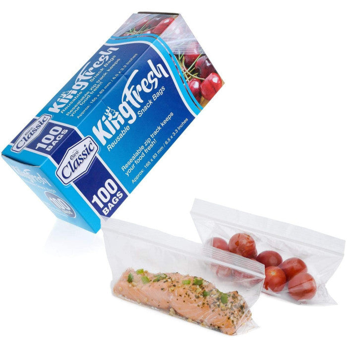 100 Pack Reusable Snack Bags 6.5x3.3" - Decodine