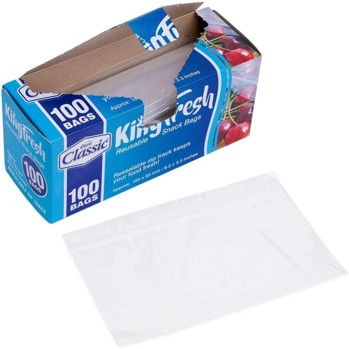 100 Pack Reusable Snack Bags 6.5x3.3" - Decodine