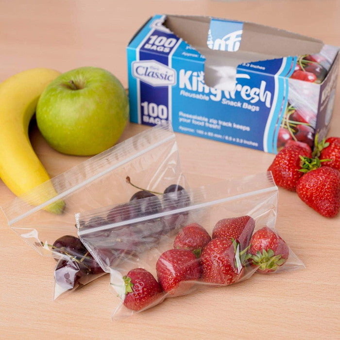 100 Pack Reusable Snack Bags 6.5x3.3" - Decodine