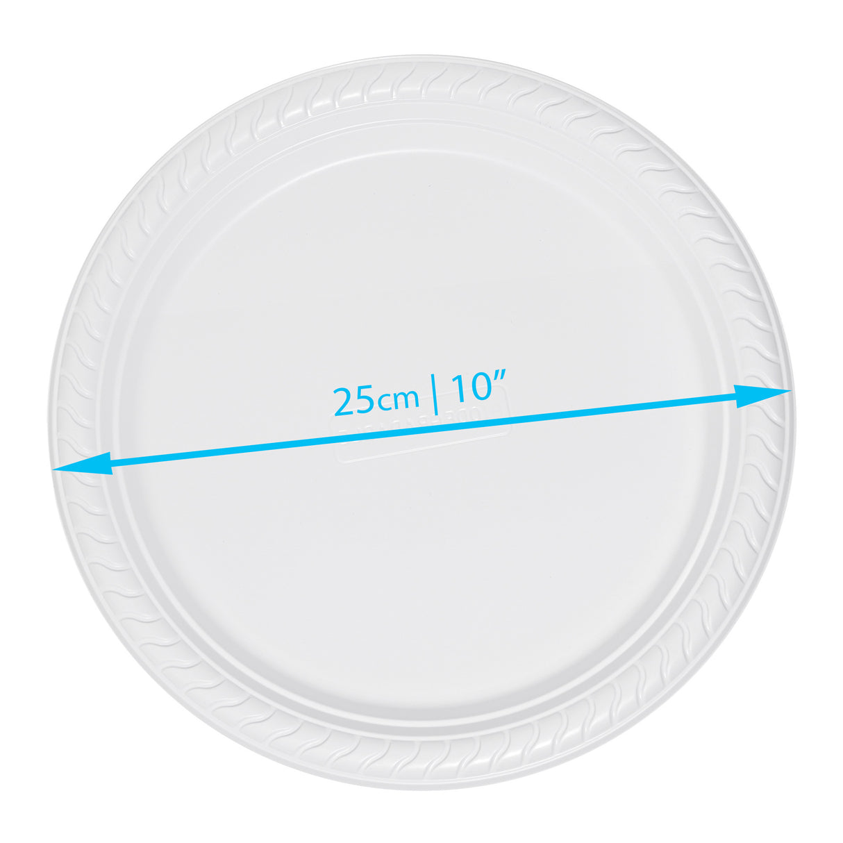 100 Pack Sturdy and Eco-Friendly 10" White Disposable Cornstarch Plates (25cm) - Compostable and Microwave Safe - Decodine