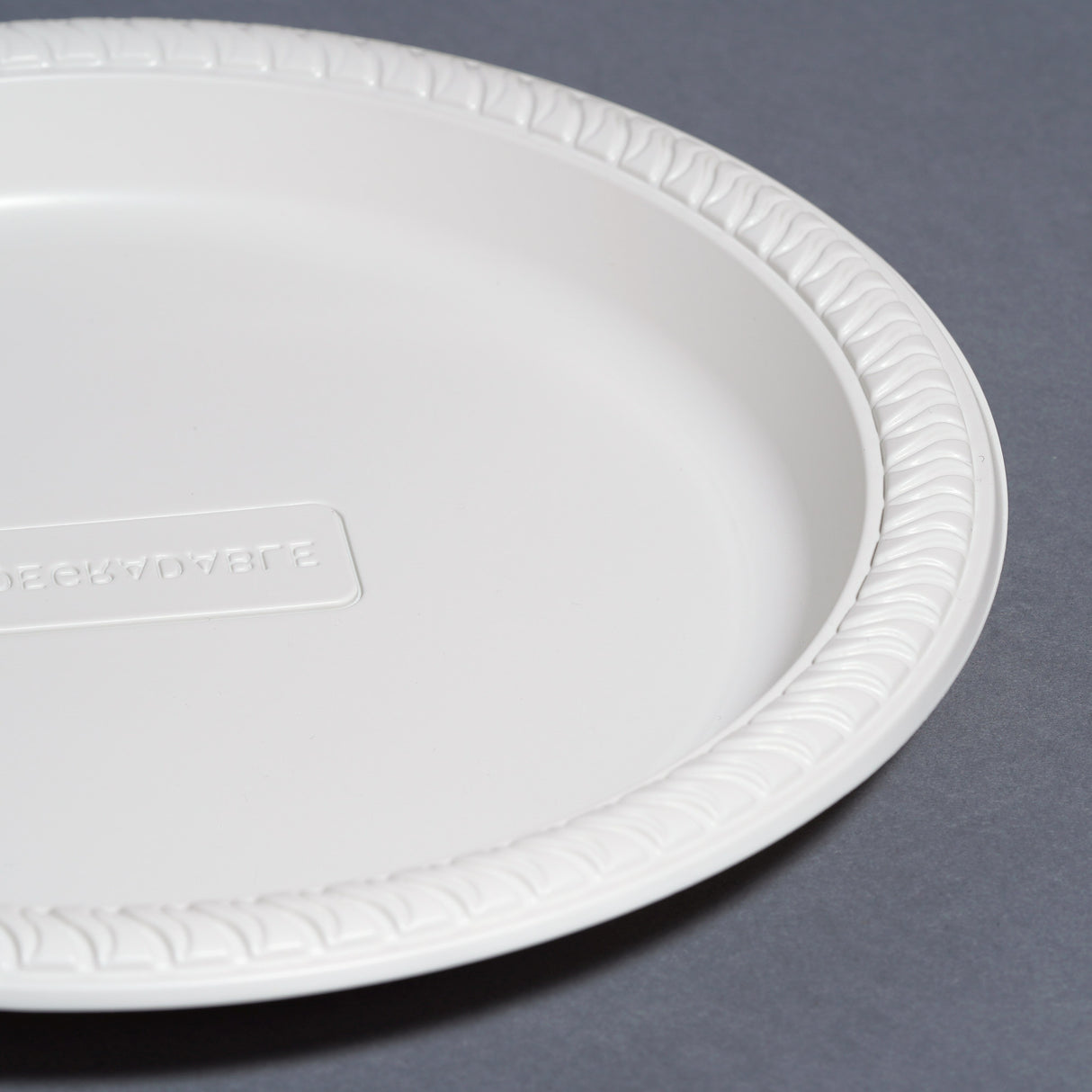 100 Pack Sturdy and Eco-Friendly 8" White Disposable Cornstarch Plates - Compostable and Microwave Safe - Decodine