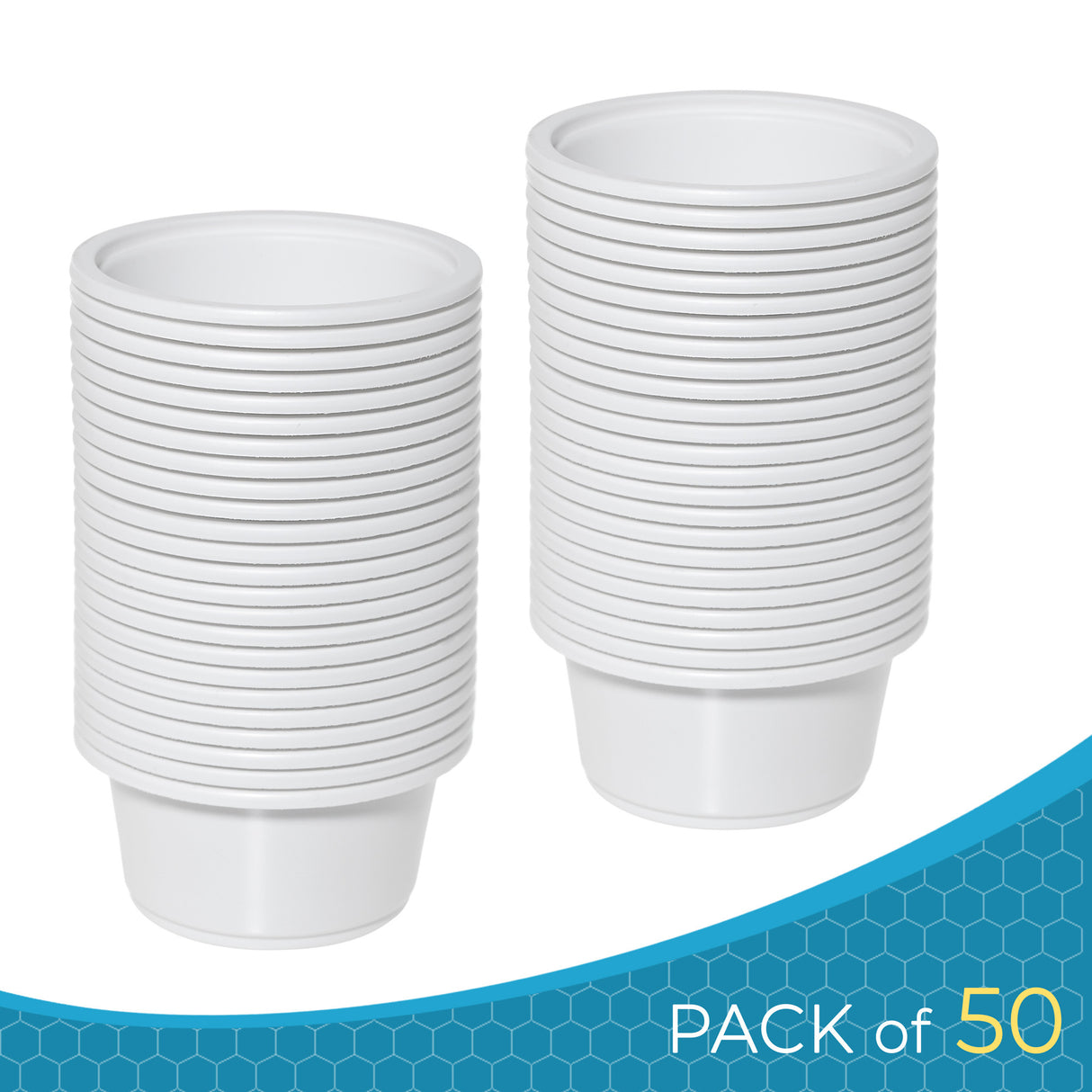 150 Pack : Eco-Friendly 2oz (60ml) Cornstarch Containers with Lids - Compostable and Versatile - Decodine