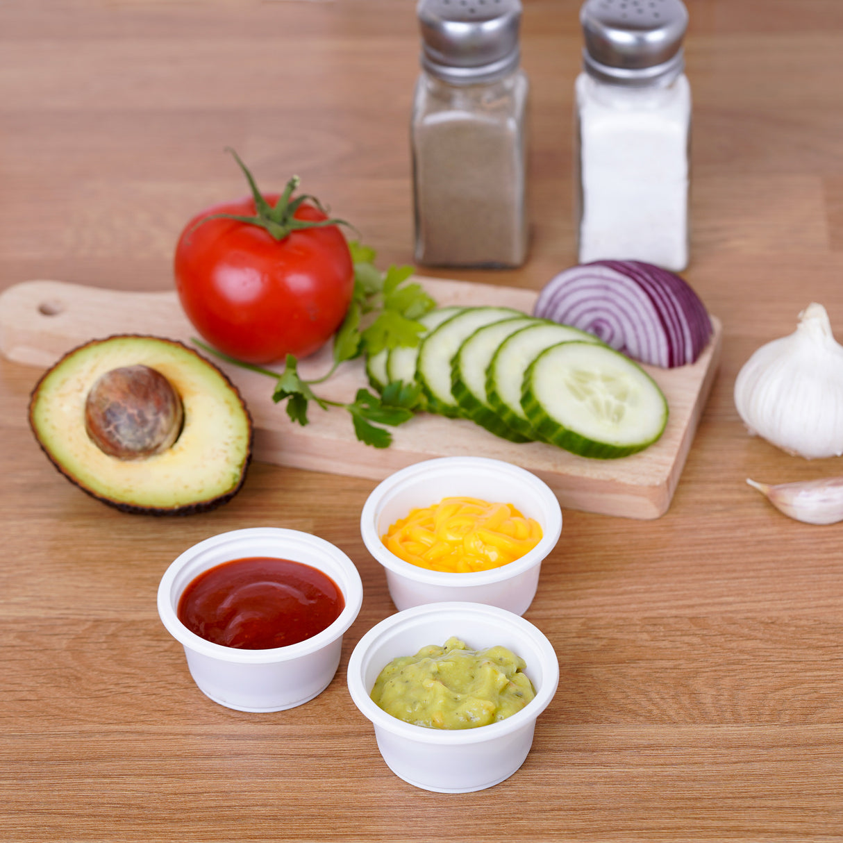 150 Pack : Eco-Friendly 2oz (60ml) Cornstarch Containers with Lids - Compostable and Versatile - Decodine