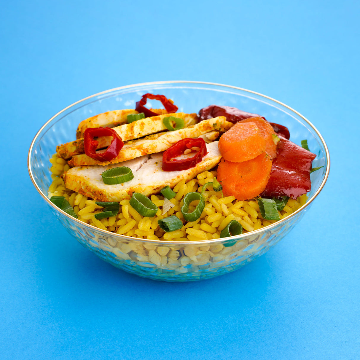 20 Pack 16oz Clear Plastic Bowls Hammered Designed with Gold Rim - Decodine