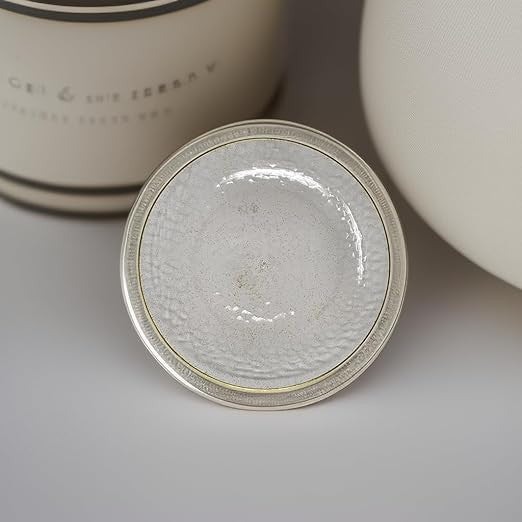 20 Pack 9" Plastic Plates Hammered Designed with Gold Glitter & Gold Rim - Decodine