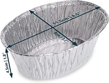 30 Pack Mini Pie Oval Foil Pan - Decodine