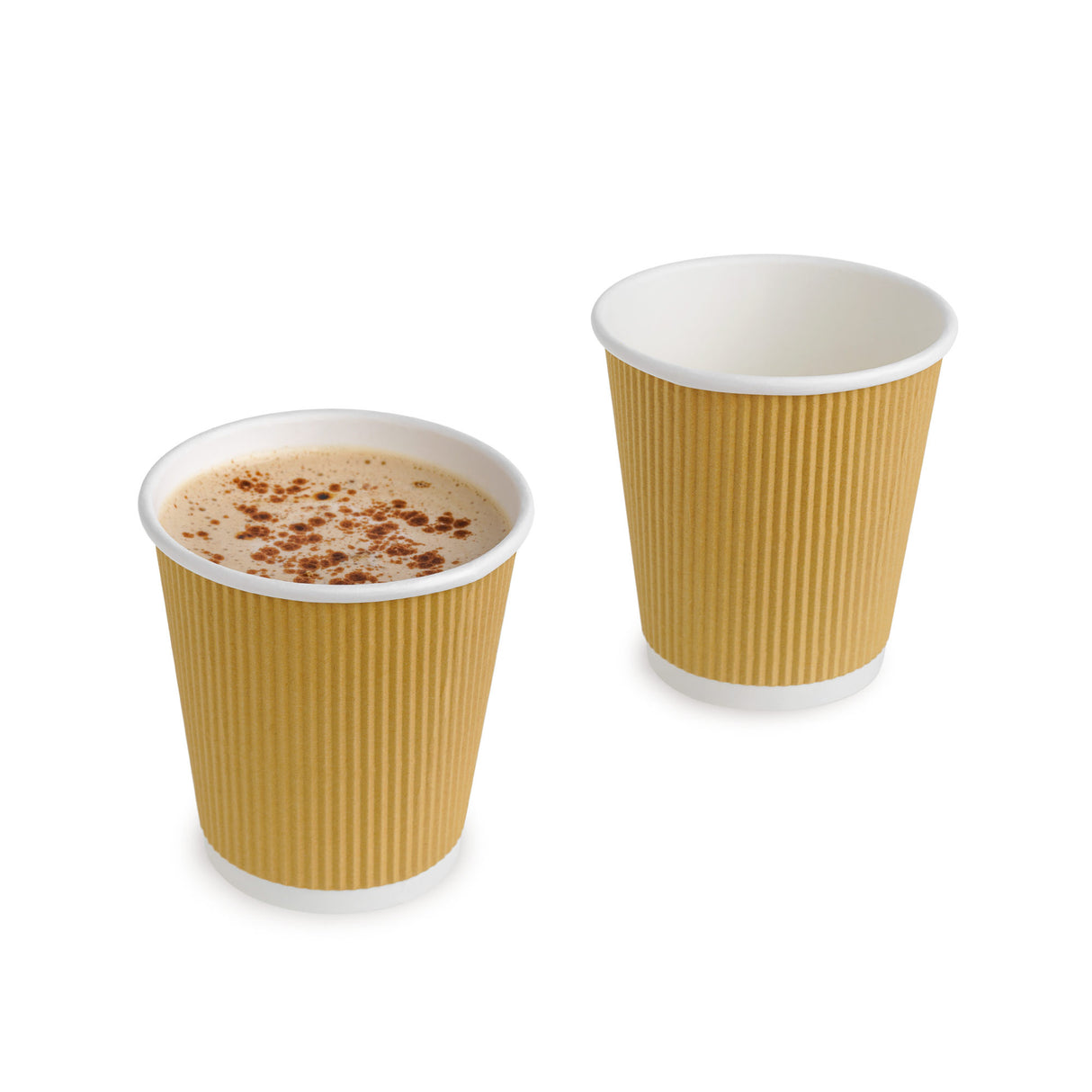 30 Pack Triple Wall 10oz Disposable Paper Cups with Lids - Decodine
