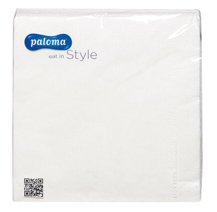 20 Pack Square White Dinner Napkins 33 x 33cm 3ply - Decodine