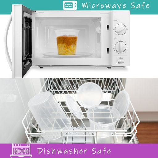 36 Pcs Food Storage/Deli Plastic Containers with Lids Combo Pack - Decodine