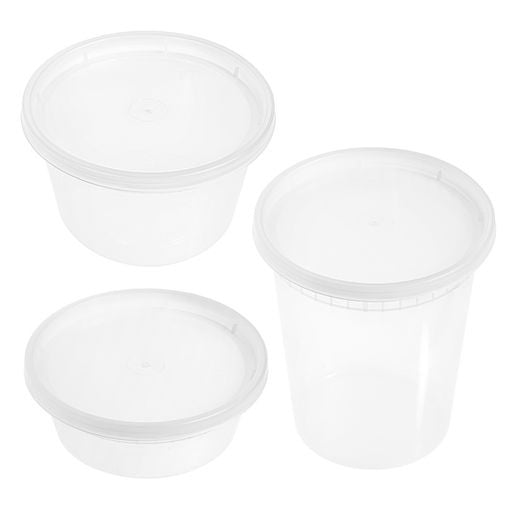 36 Pcs Food Storage/Deli Plastic Containers with Lids Combo Pack - Decodine
