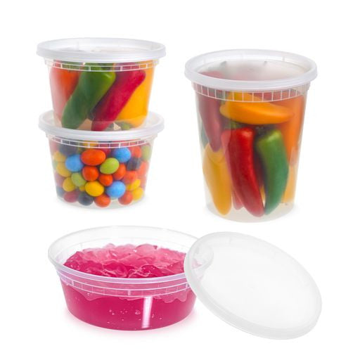 36 Pcs Food Storage/Deli Plastic Containers with Lids Combo Pack - Decodine