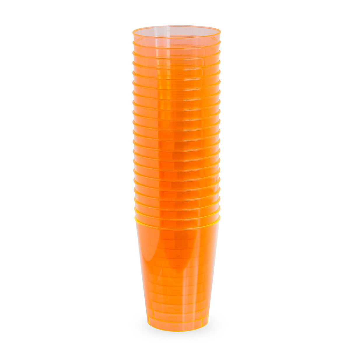 20pk Neon Orange Plastic Cups 10oz (295ml)