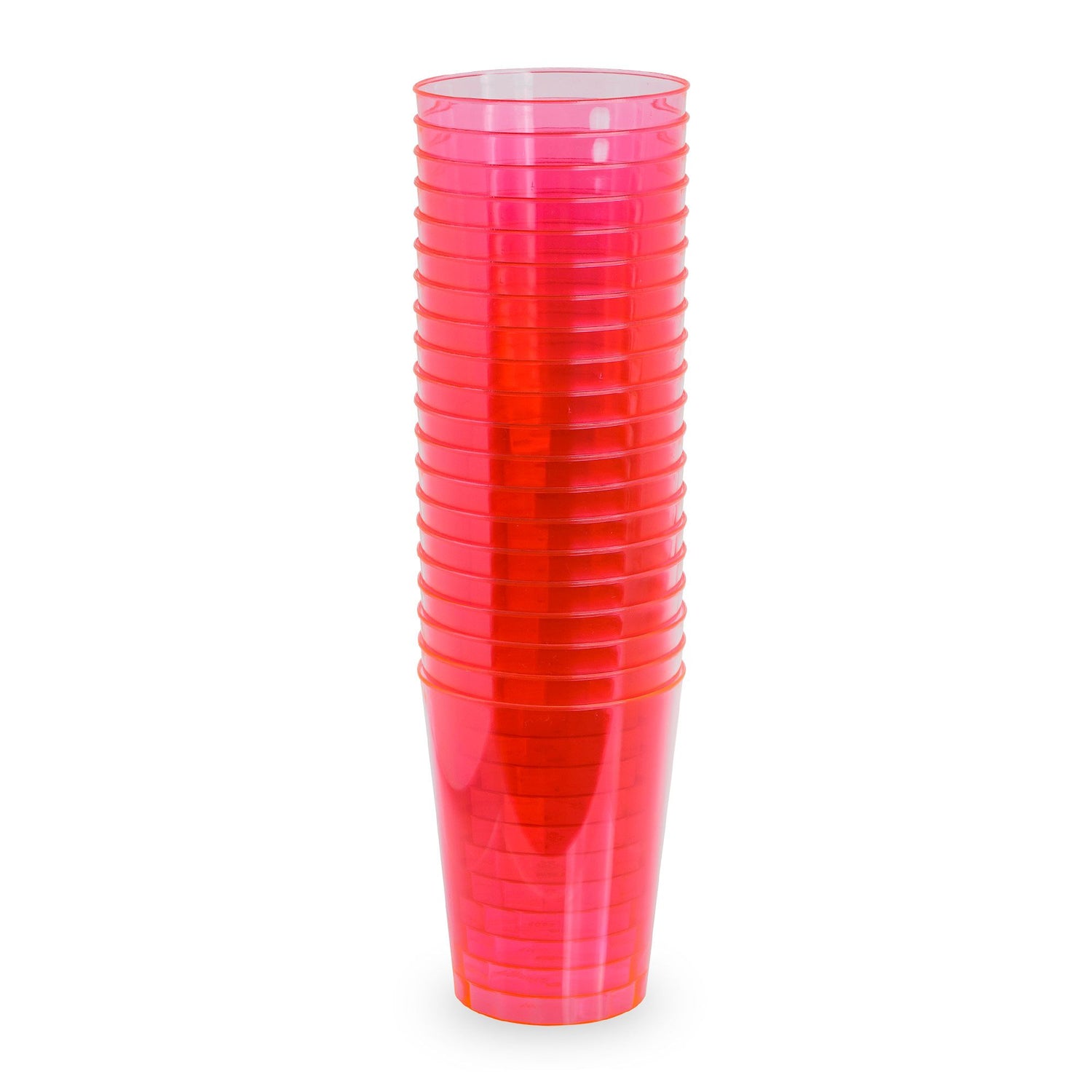 20pk Neon Pink Plastic Cups 10oz (295ml)