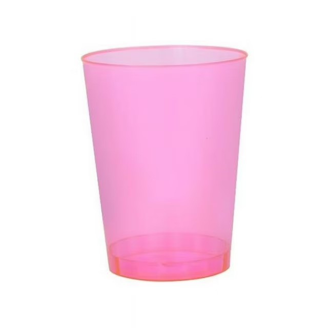 20pk Neon Pink Plastic Cups 10oz (295ml)