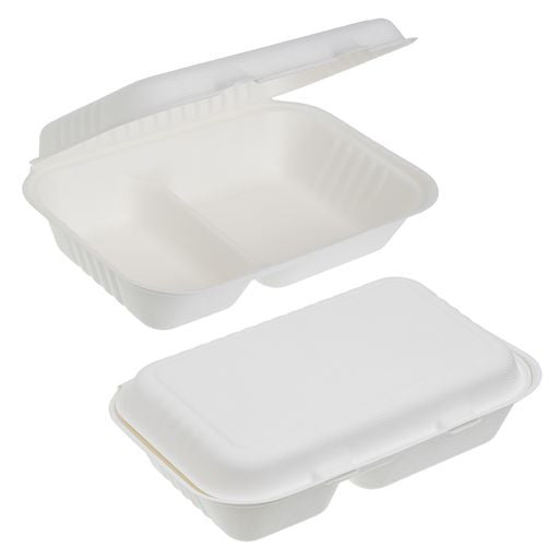 50 Pack 2.5x9.75" Food Storage/Takeaway Hinged Clamshell Containers - Decodine