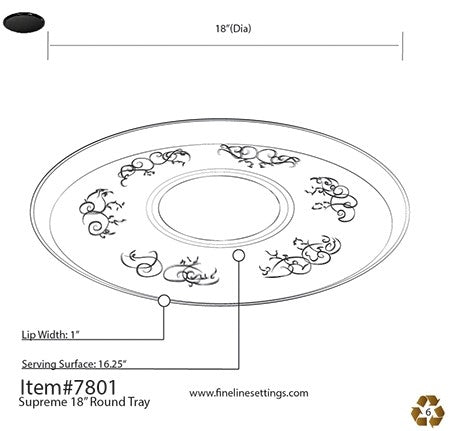 18" Round Clear Plastic Serving Platter Tray - Decodine