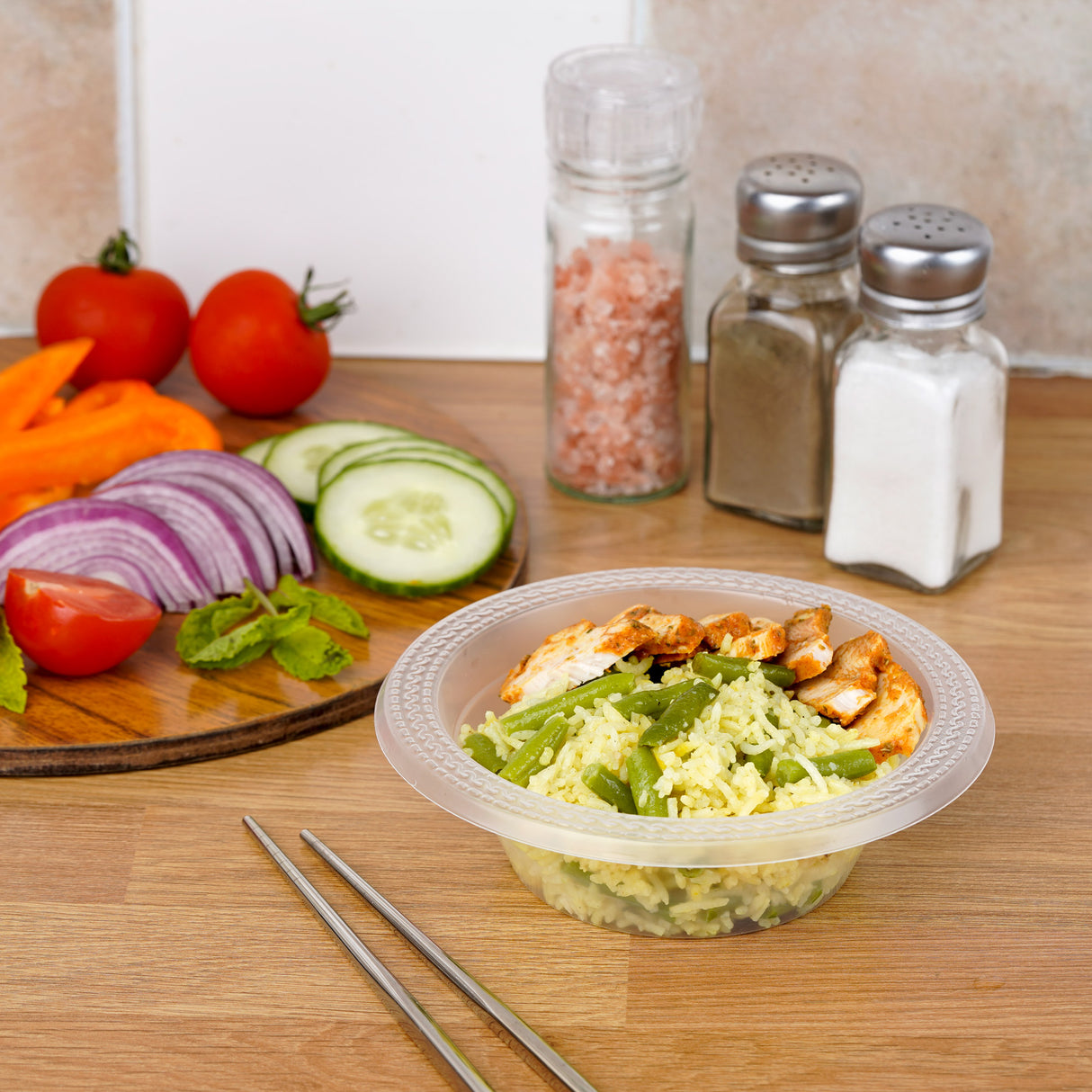 40 Pack 12oz Clear Plastic Soup Bowls