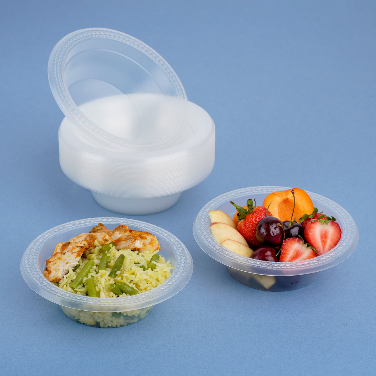 40 Pack 12oz Clear Plastic Soup Bowls