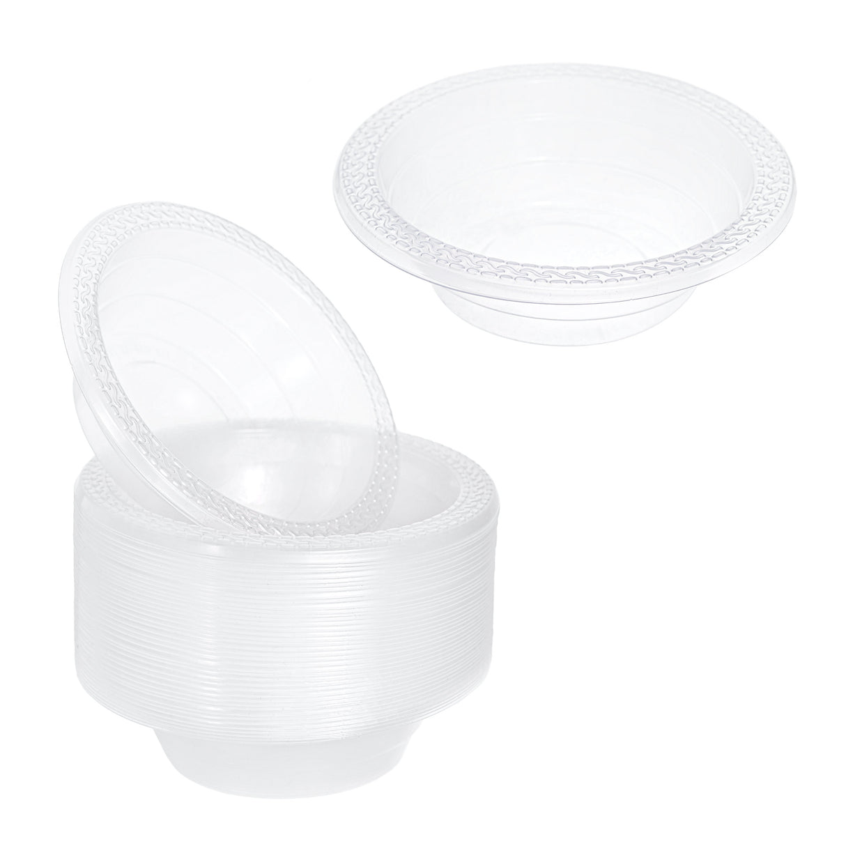 40 Pack 5oz Small Clear Plastic Plates/Bowls