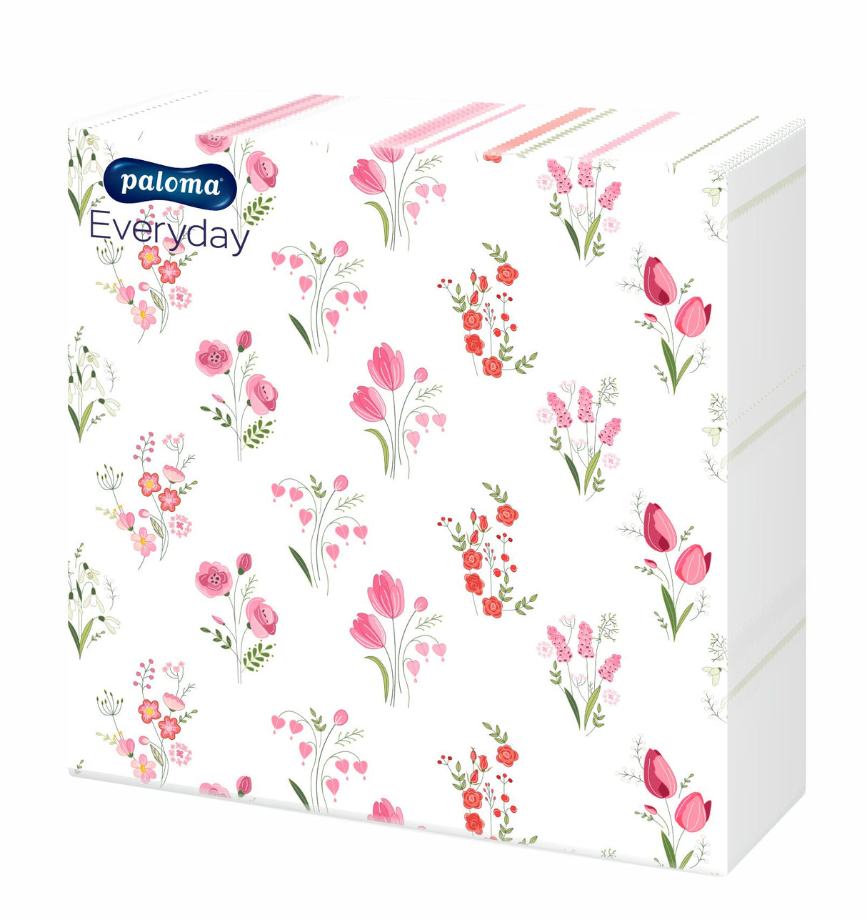 20 Pack Square Flower Design Floral Dinner Napkins 33 x 33cm 2ply - Decodine