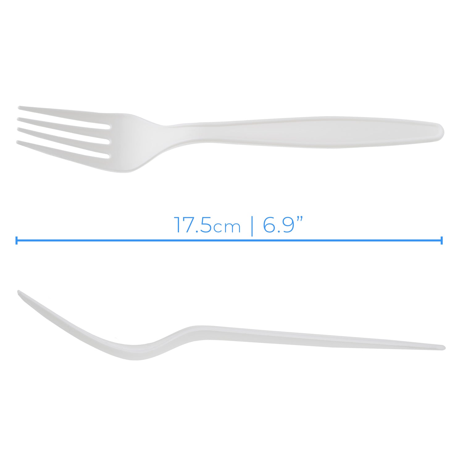 Eco-Friendly 150 Pc White Party Set Serves 25 People - 7-Inch Plates, 10-Inch Plates, 12oz Cups, Spoons, Forks, Knives - Made of Cornstarch - Decodine