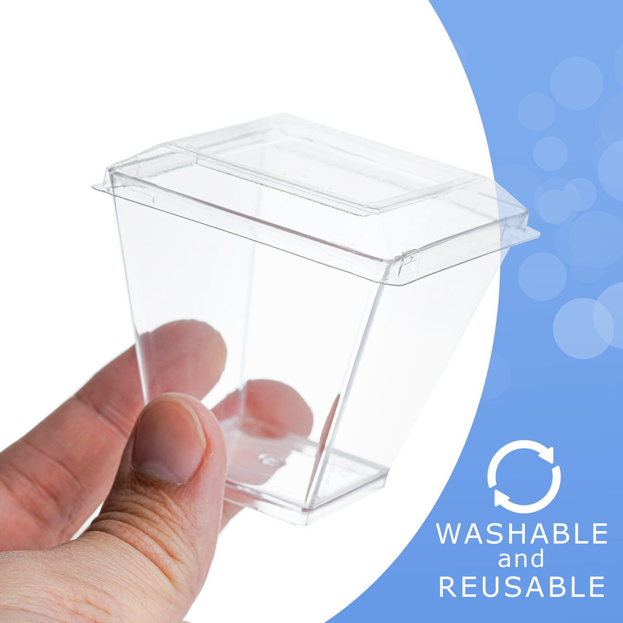 24 Pack 4oz Plastic Mini Dessert Cups/Dessert Bowls with Lids - Decodine