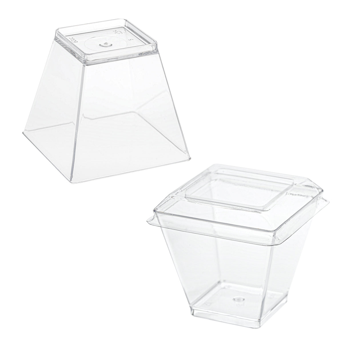 24 Pack 2oz Plastic Mini Dessert Cups/Dessert Bowls with Lids - Decodine