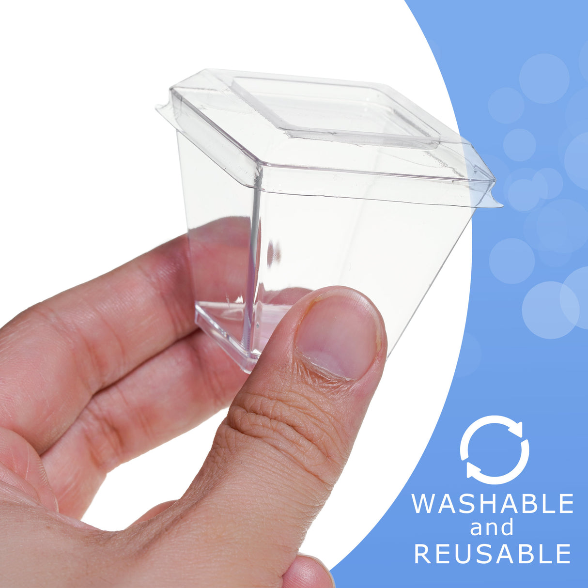 24 Pack 2oz Plastic Mini Dessert Cups/Dessert Bowls with Lids - Decodine