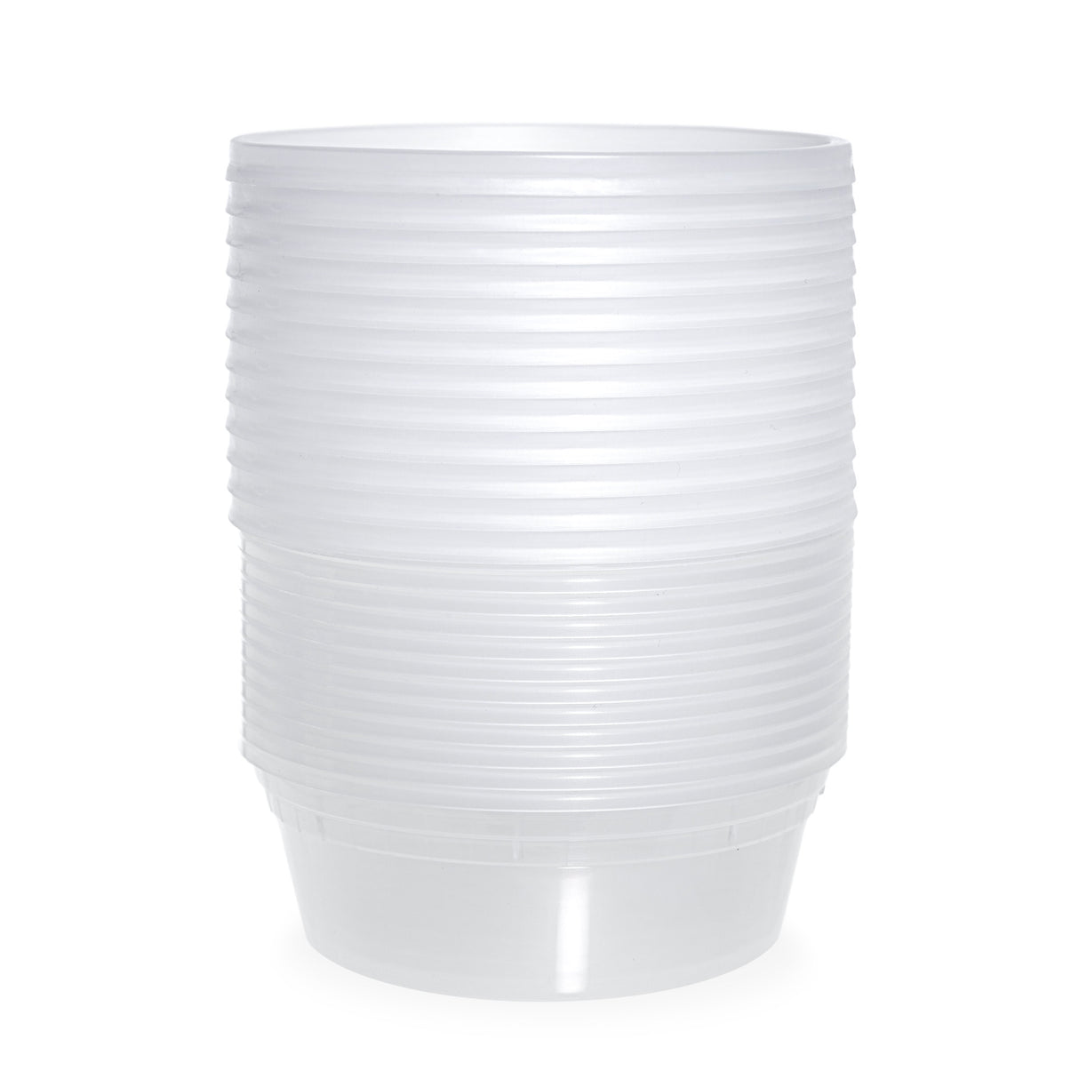 12-Pack 8 oz Clear Round Plastic Containers Deli Tubs- Ideal for Soup & Food Storage - Decodine