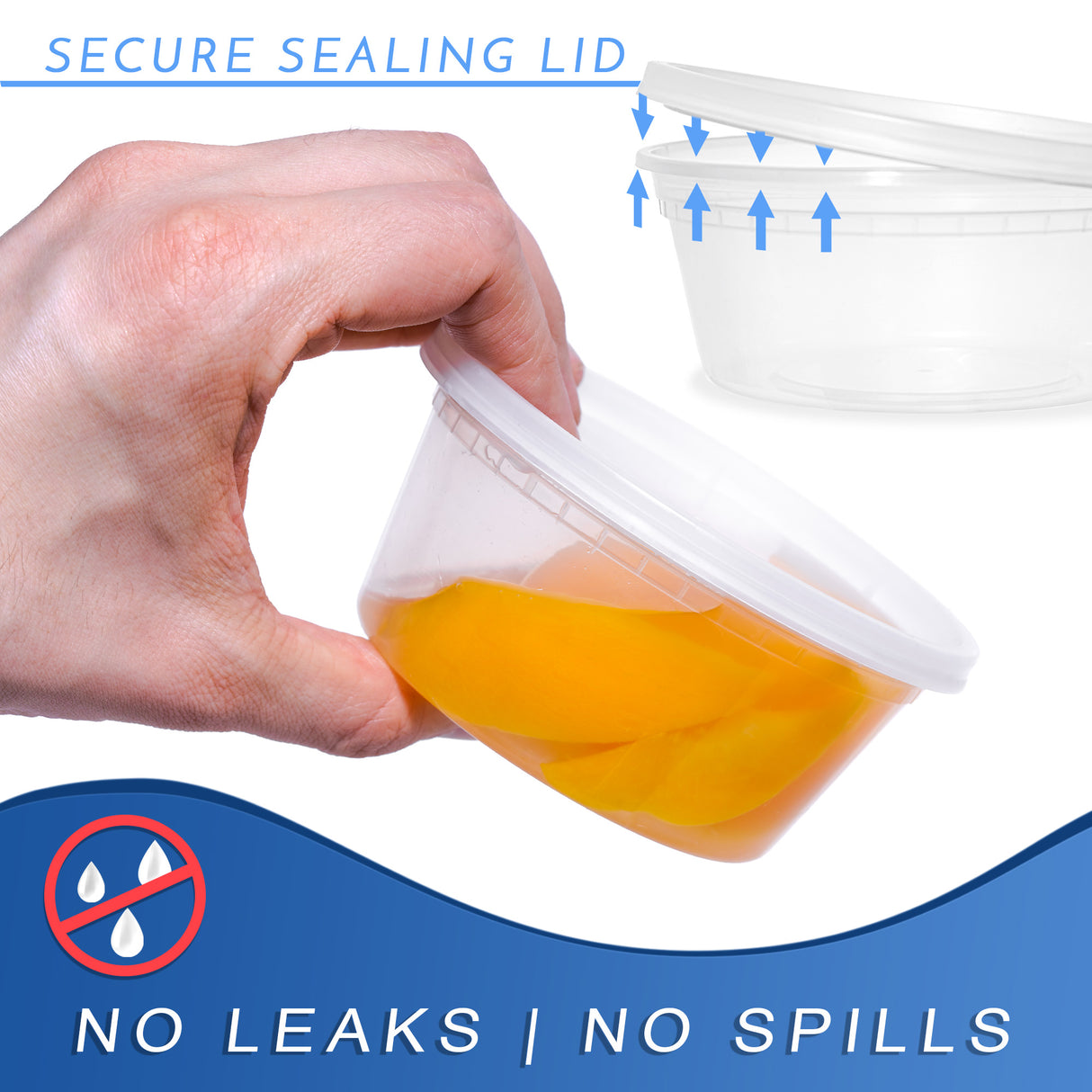 12-Pack 12 oz Clear Round Plastic Containers Deli Tubs - Ideal for Soup & Food Storage - Decodine