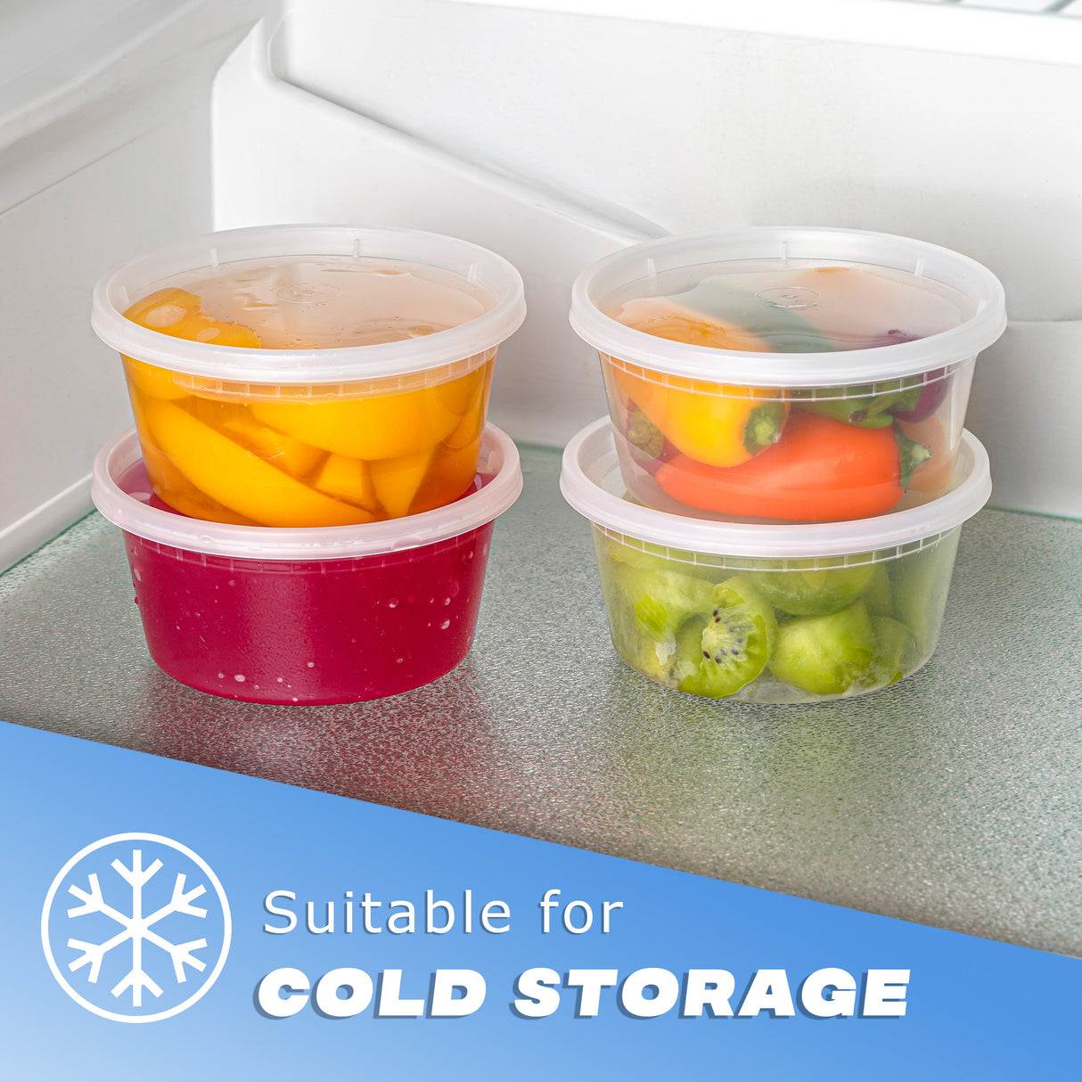 36-Pack 12 oz Clear Round Plastic Containers Deli Tubs - Ideal for Soup & Food Storage - Decodine