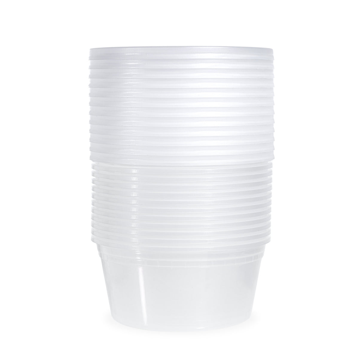 12-Pack 12 oz Clear Round Plastic Containers Deli Tubs - Ideal for Soup & Food Storage - Decodine