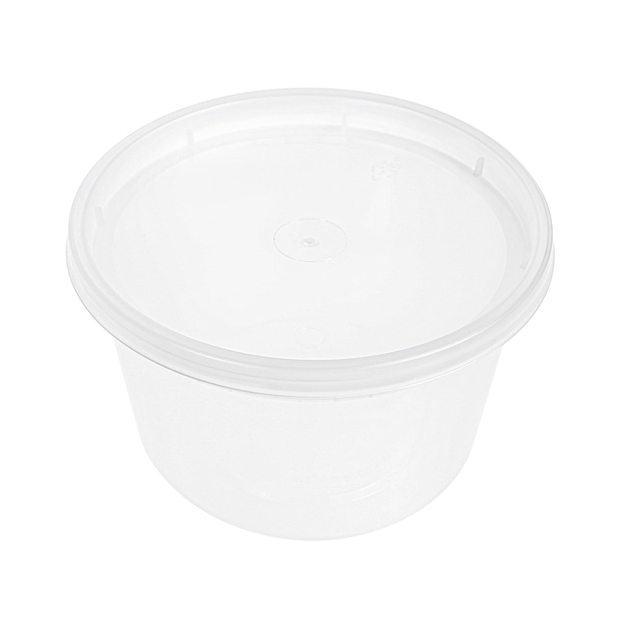 12-Pack 16 oz Clear Round Plastic Containers Deli Tubs - Ideal for Soup & Food Storage - Decodine