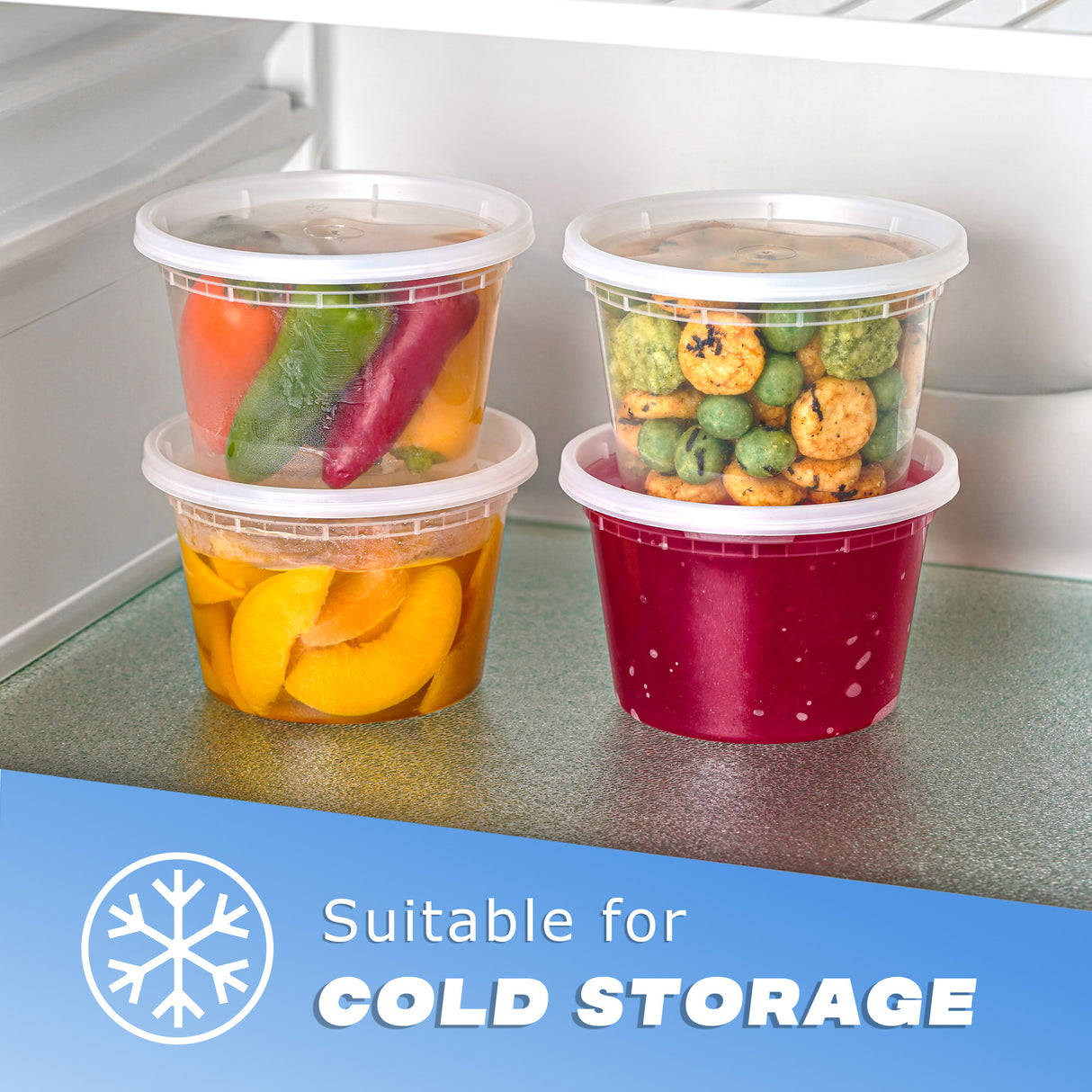 36-Pack 16 oz Clear Round Plastic Containers Deli Tubs - Ideal for Soup & Food Storage - Decodine