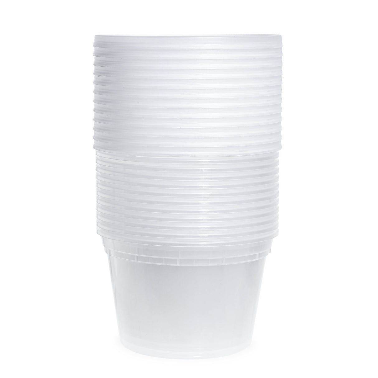 36-Pack 16 oz Clear Round Plastic Containers Deli Tubs - Ideal for Soup & Food Storage - Decodine