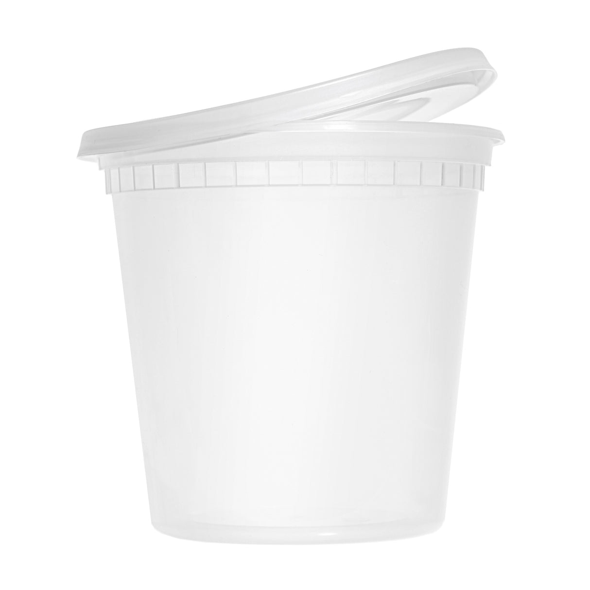 36-Pack 24 oz Clear Round Plastic Containers Deli Tubs - Ideal for Soup & Food Storage - Decodine