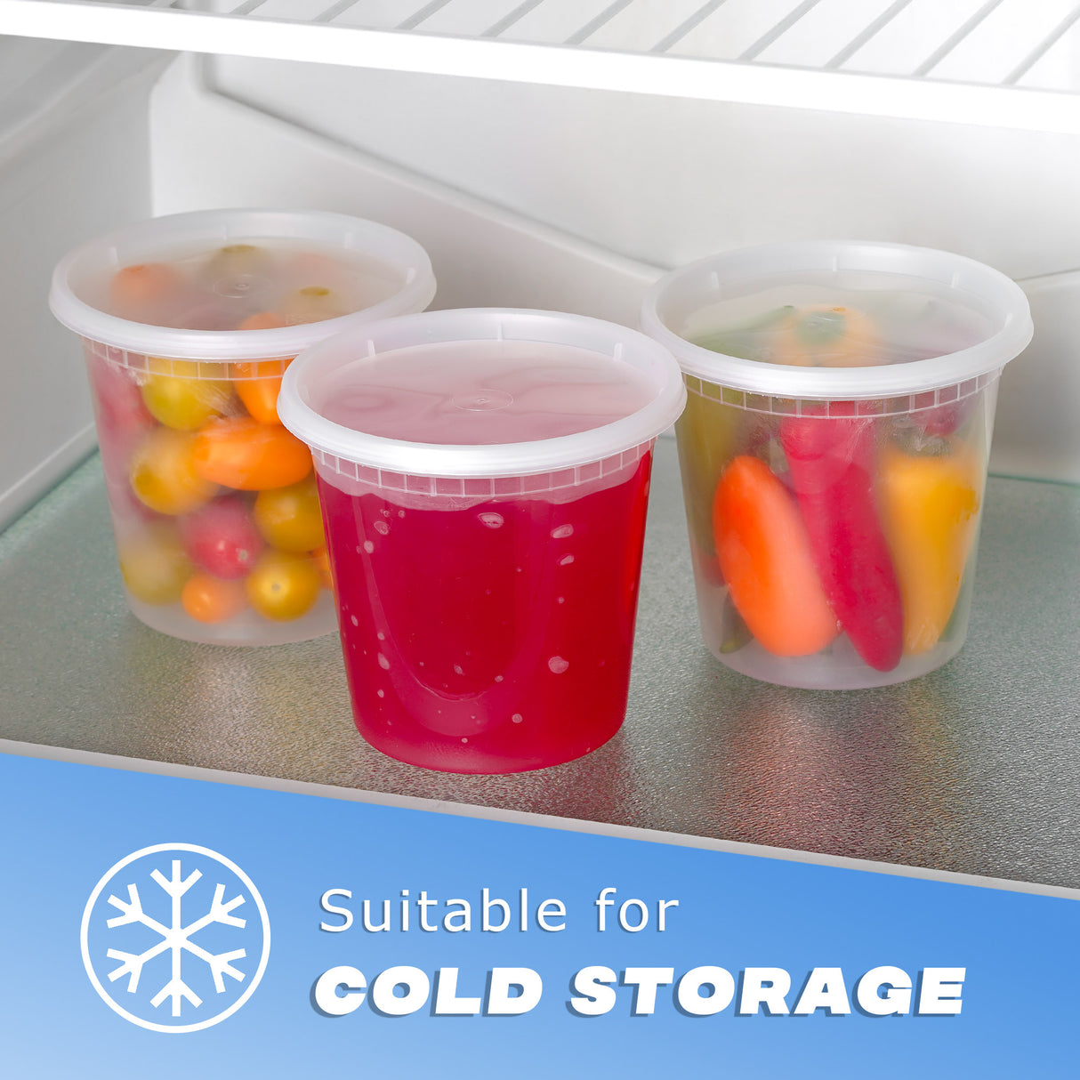 36-Pack 24 oz Clear Round Plastic Containers Deli Tubs - Ideal for Soup & Food Storage - Decodine