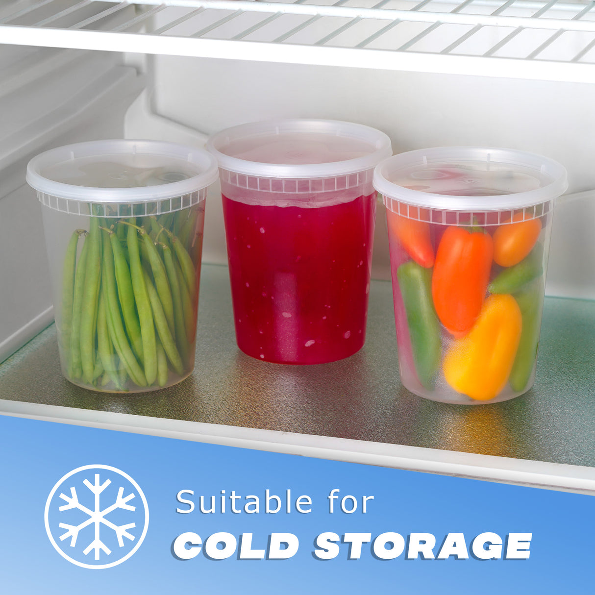 12-Pack 32 oz Clear Round Plastic Containers Deli Tubs- Ideal for Soup & Food Storage - Decodine