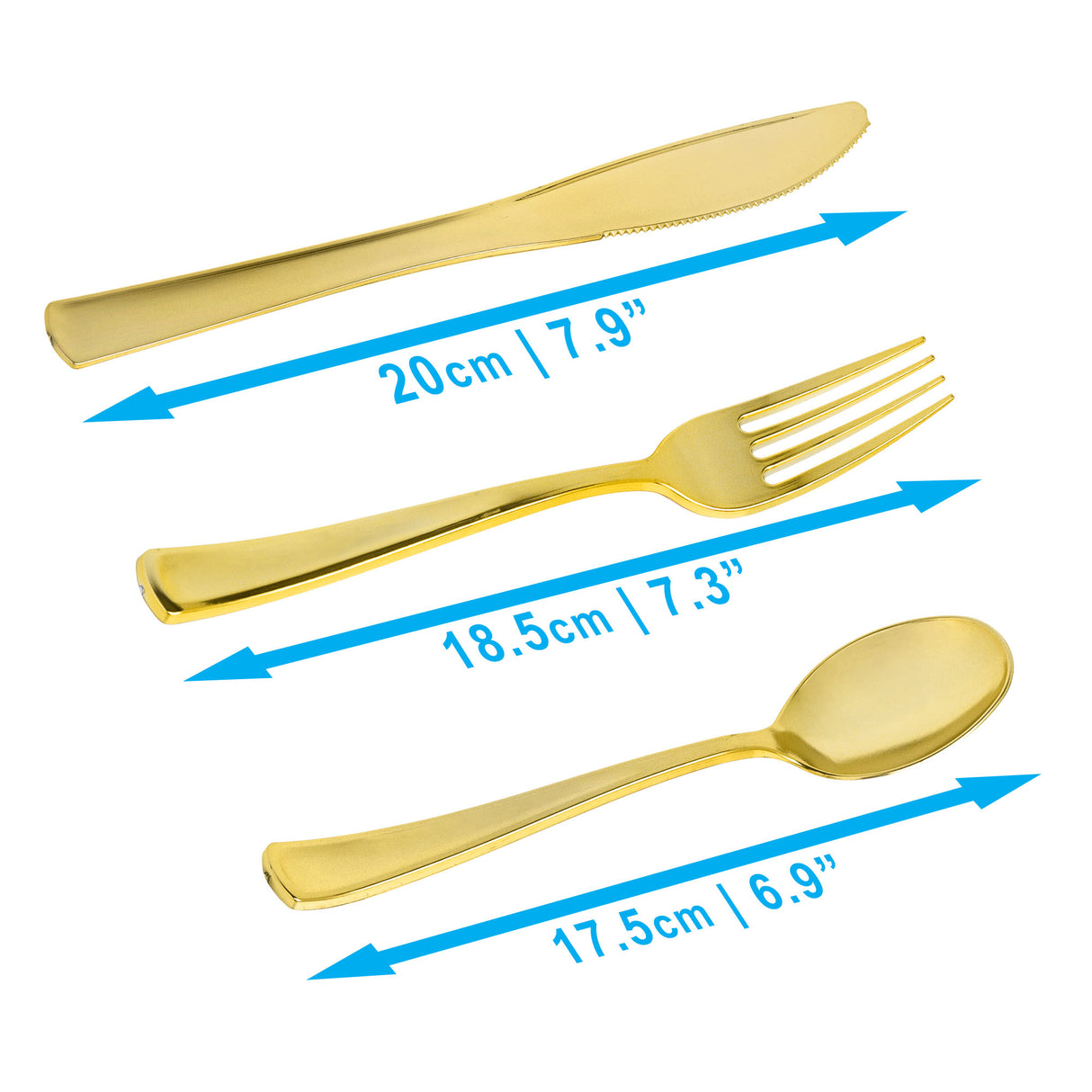 40 Pack Elegant Gold Plastic Forks