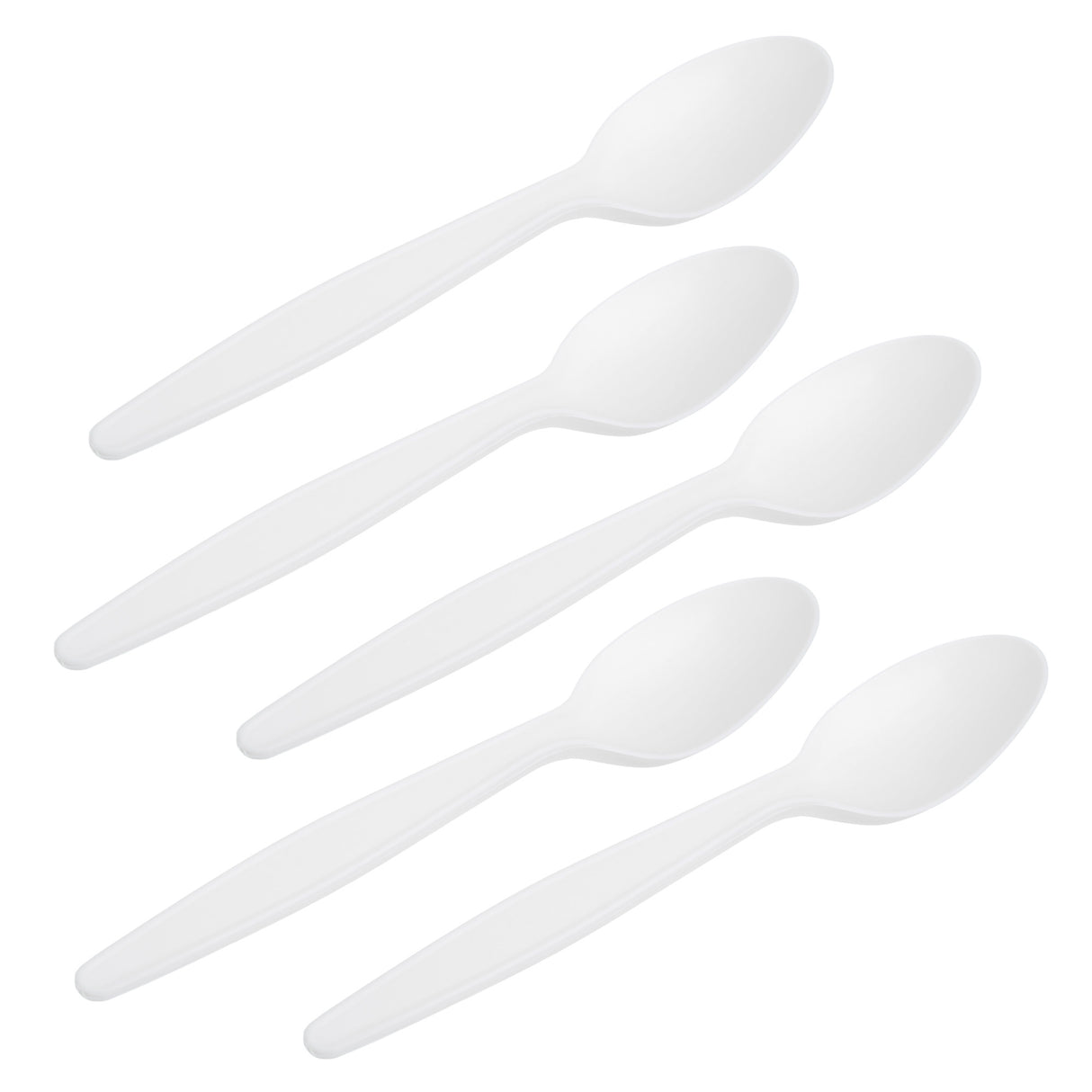 Eco-Friendly 150 Pc White Party Set Serves 25 People - 7-Inch Plates, 10-Inch Plates, 12oz Cups, Spoons, Forks, Knives - Made of Cornstarch - Decodine