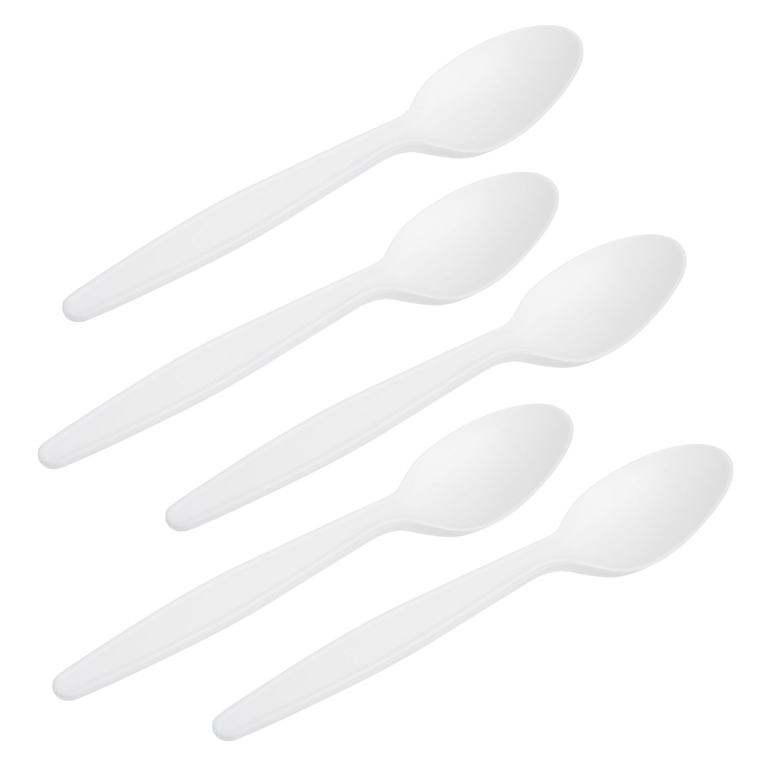 Eco-Friendly 150 Pc White Party Set Serves 25 People - 7-Inch Plates, 10-Inch Plates, 12oz Cups, Spoons, Forks, Knives - Made of Cornstarch - Decodine