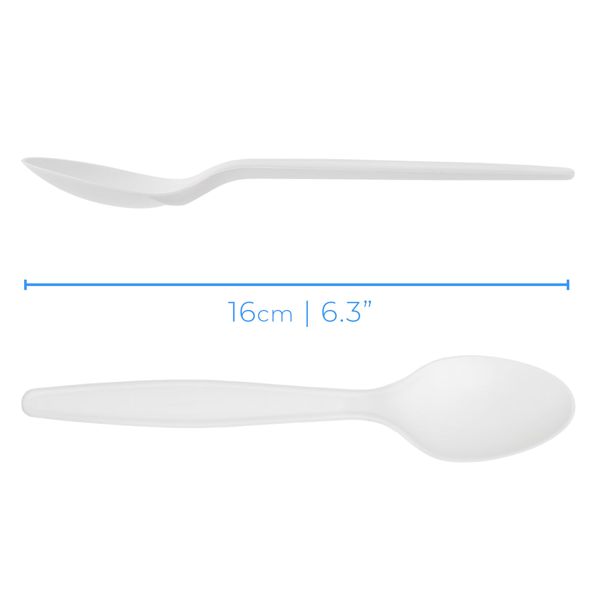 Eco-Friendly 150 Pc White Party Set Serves 25 People - 7-Inch Plates, 10-Inch Plates, 12oz Cups, Spoons, Forks, Knives - Made of Cornstarch - Decodine