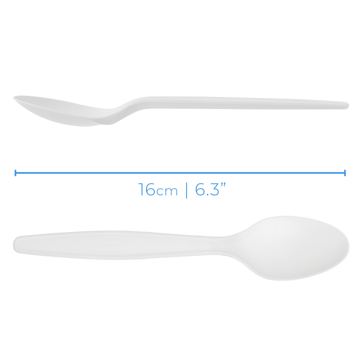 Eco-Friendly 150 Pc White Party Set Serves 25 People - 7-Inch Plates, 10-Inch Plates, 12oz Cups, Spoons, Forks, Knives - Made of Cornstarch - Decodine