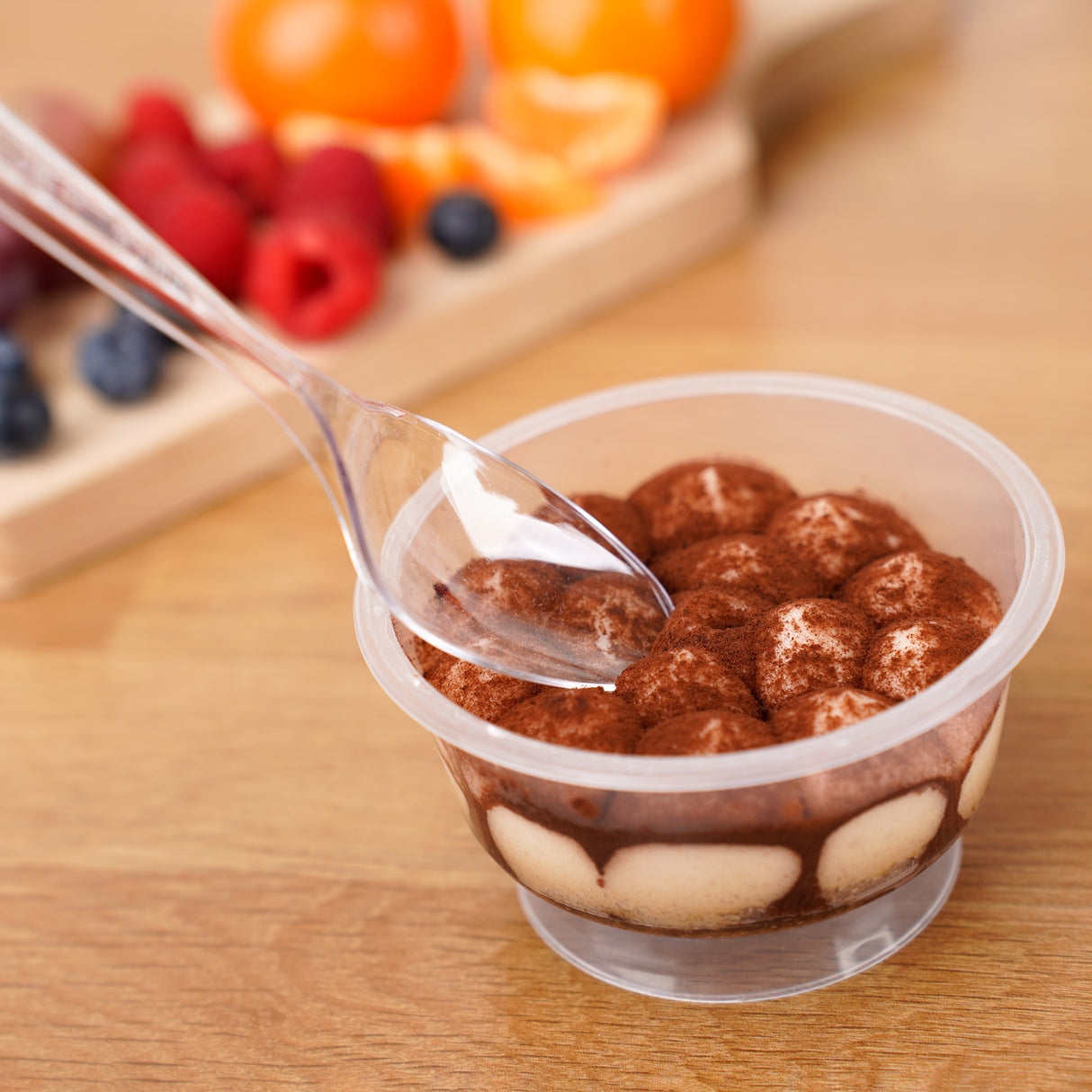 40 Pack Reusable Clear Plastic Spoons - Dishwasher and Microwave Safe - Decodine