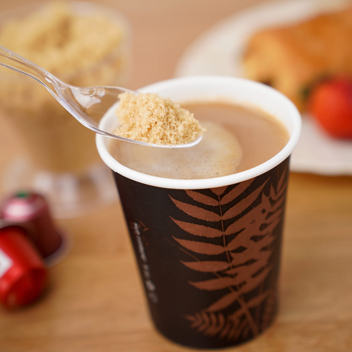 100 Pack Reusable Clear Plastic Tea Spoons/Dessert - Dishwasher and Microwave Safe - Decodine