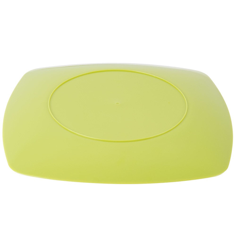 10 Pack 10" Square Plastic Green Dinner Plates - Decodine