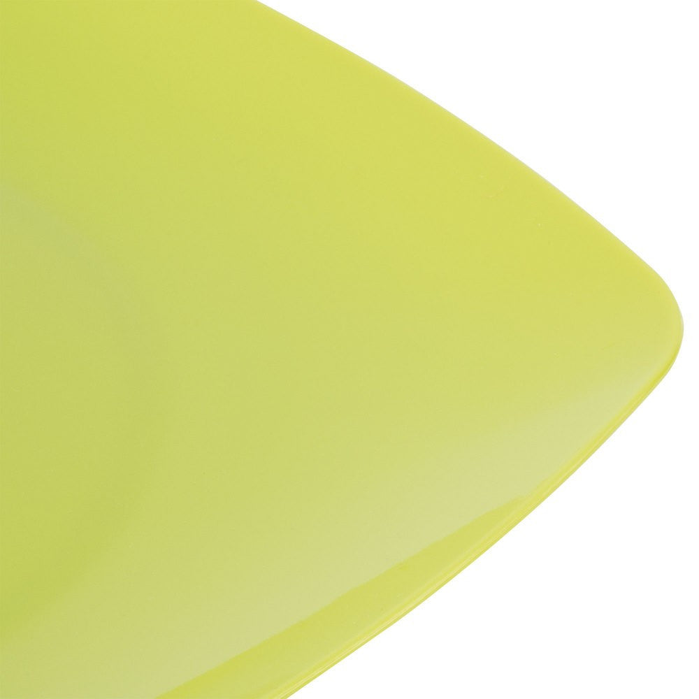 10 Pack 10" Square Plastic Green Dinner Plates - Decodine