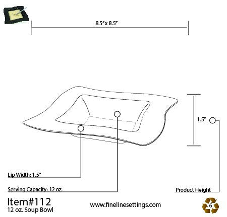 10 Pack 12oz Square Wavy Clear Plastic Soup Bowl - Decodine