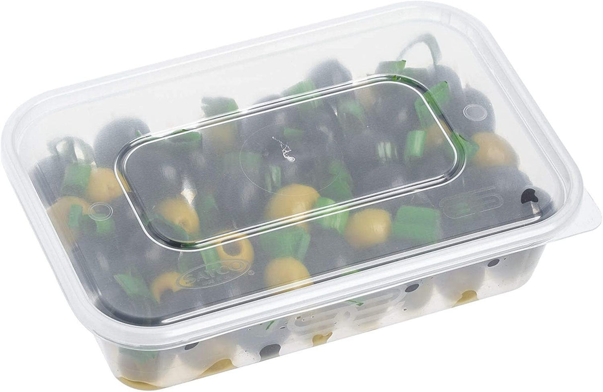 10 Pack 500ml Rectangular Plastic Containers with Lids - Decodine